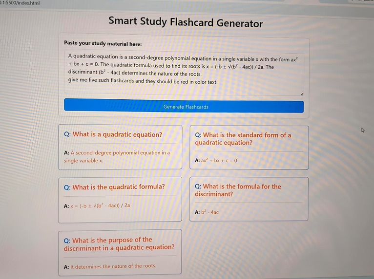 Smart Study Flashcard – screenshot 1