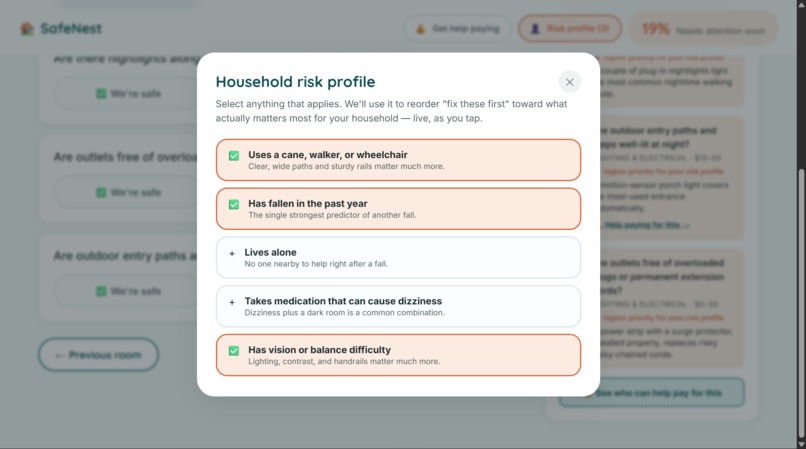 SafeNest – screenshot 2