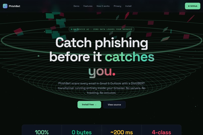 PhishNet – screenshot 2