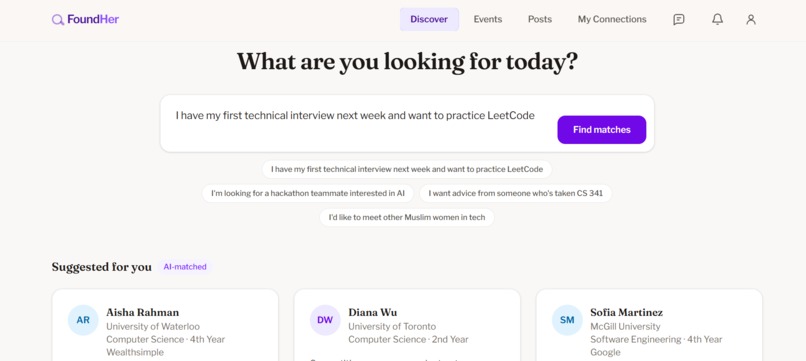 FoundHer – screenshot 2