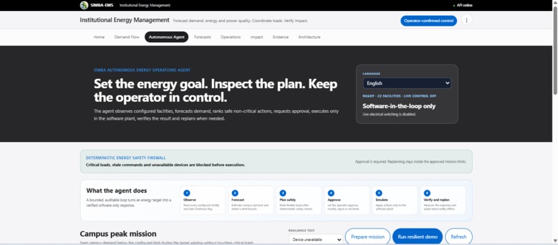 SIMBA Autonomous Energy Operations Agent – screenshot 6