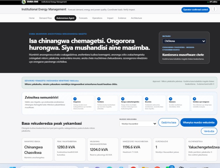 SIMBA Autonomous Energy Operations Agent – screenshot 7