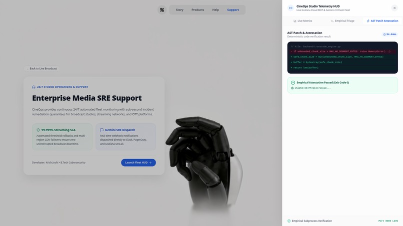 CineOps: Autonomous Media SRE – screenshot 9
