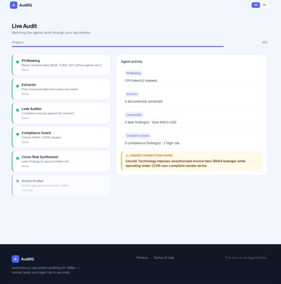 Audit IQ – screenshot 1
