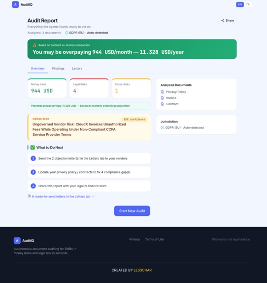 Audit IQ – screenshot 2