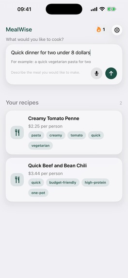MealWise – screenshot 1