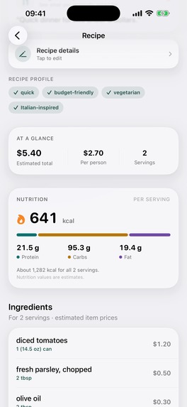 MealWise – screenshot 3