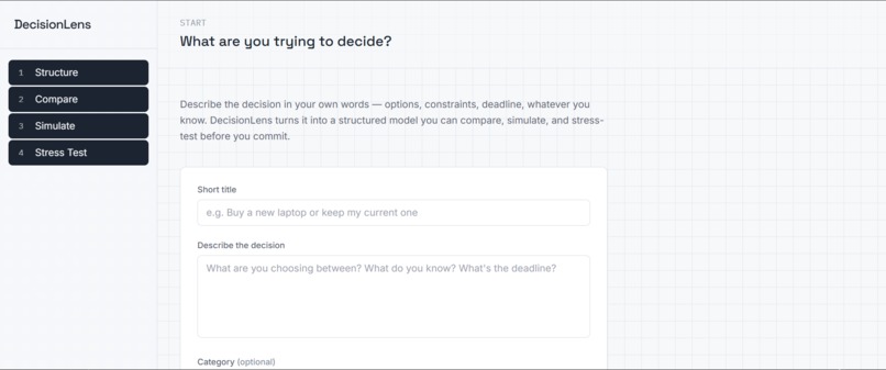 DecisionLens – screenshot 1