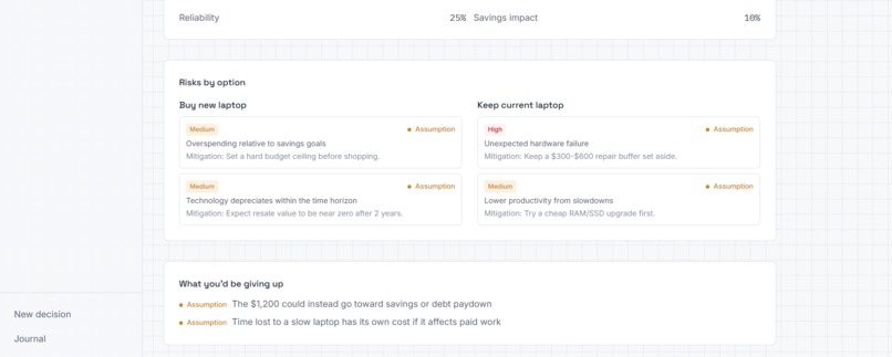 DecisionLens – screenshot 3