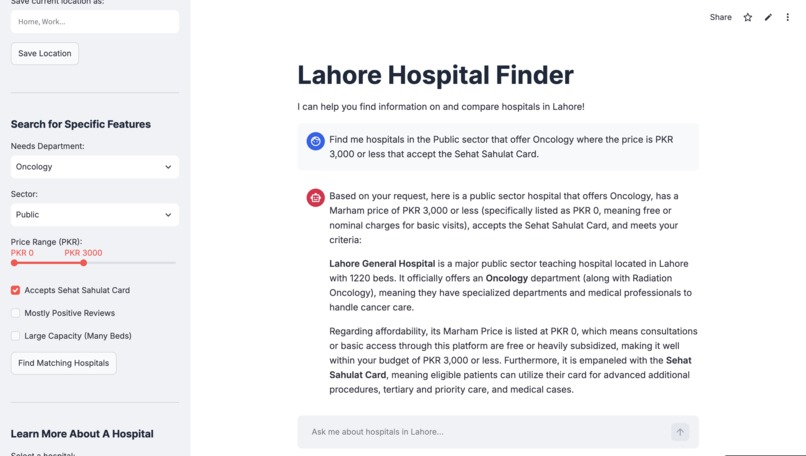 Lahore Hospital Finder – screenshot 5