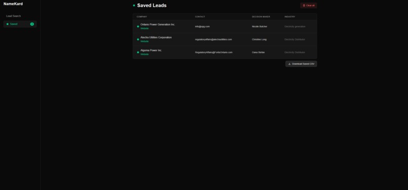 NameKard  – screenshot 2