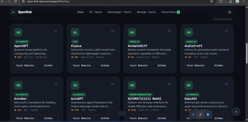 OpenHub – screenshot 2