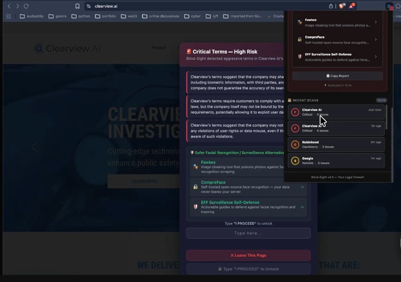 Blindsight - AI LEGAL FIREWALL – screenshot 3