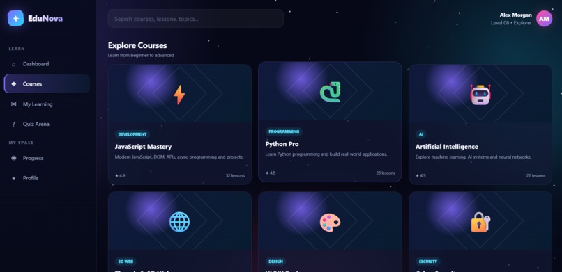 educational platform – screenshot 2