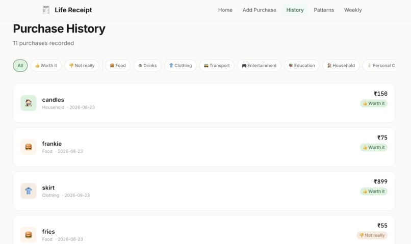 Life Receipt – screenshot 4
