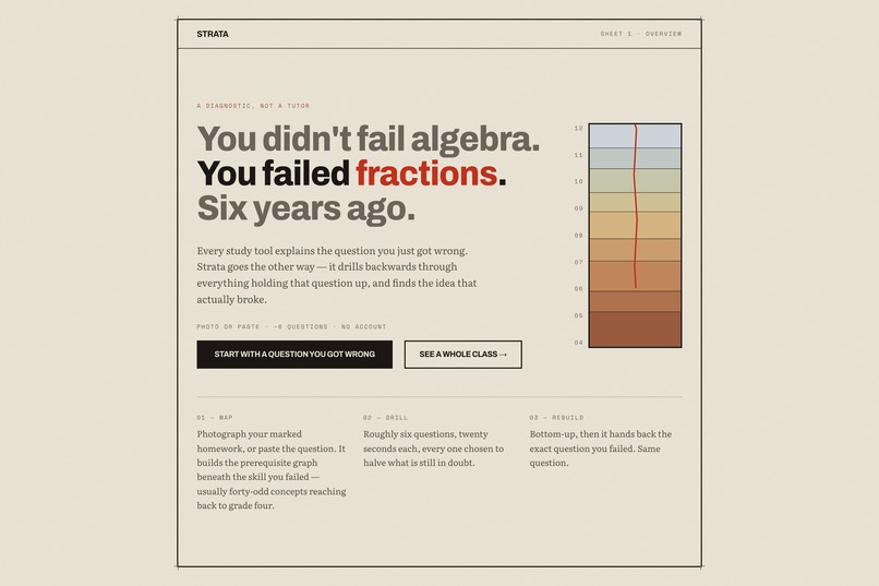 Strata - a learning diagnostic that drills backwards – screenshot 5