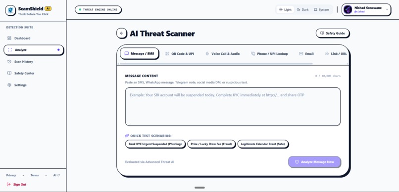 ScamShield AI – screenshot 1