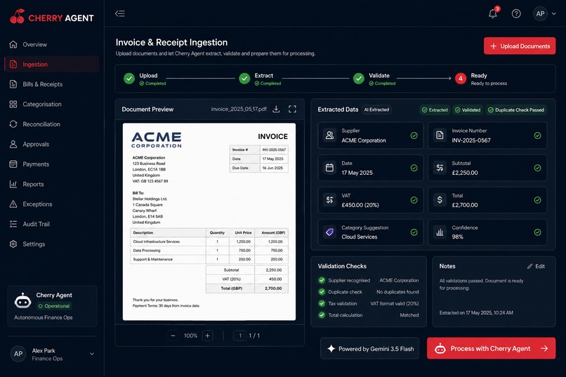 Cherry Agent- Autonomous Finance Ops – screenshot 1