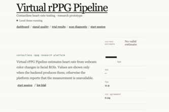 Virtual rPPG Pipeline