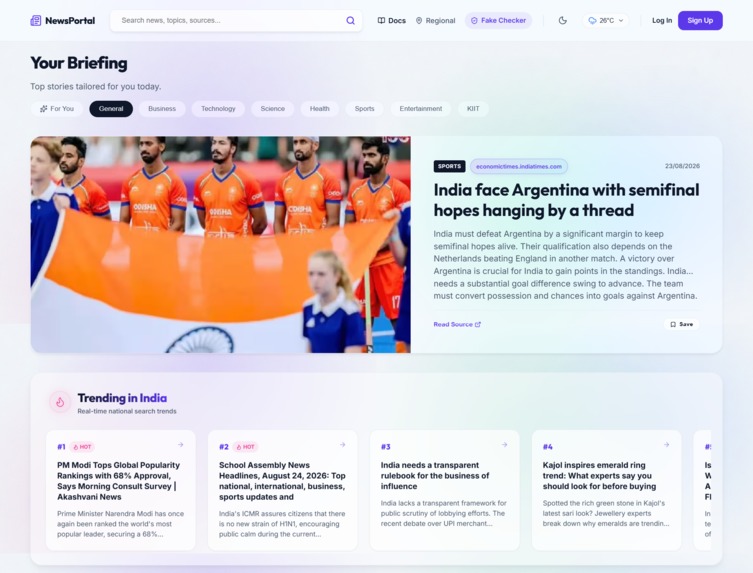 NewsPortal – screenshot 2
