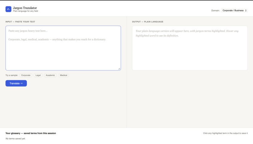 Jargon Translator – screenshot 1