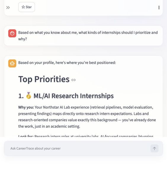 CareerTrace – screenshot 2