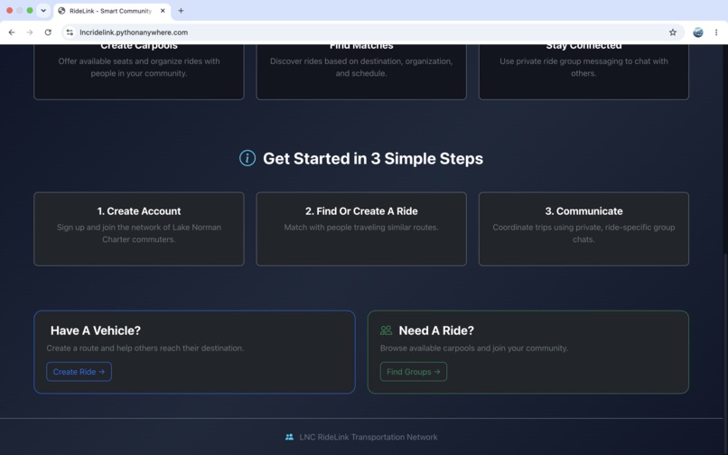 LNC RideLink – screenshot 2