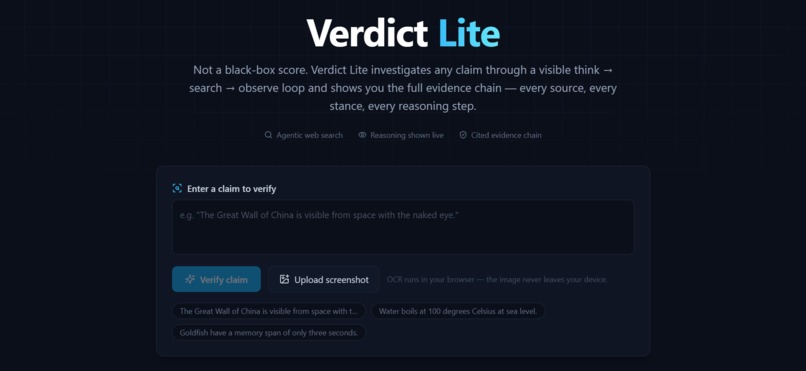 VerdictLite – screenshot 1
