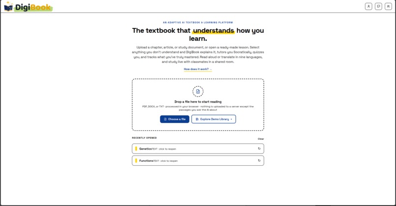 DigiBook – screenshot 1
