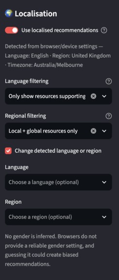 Education Recommendation website – screenshot 6