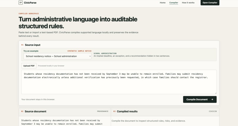 CivicParse – screenshot 3