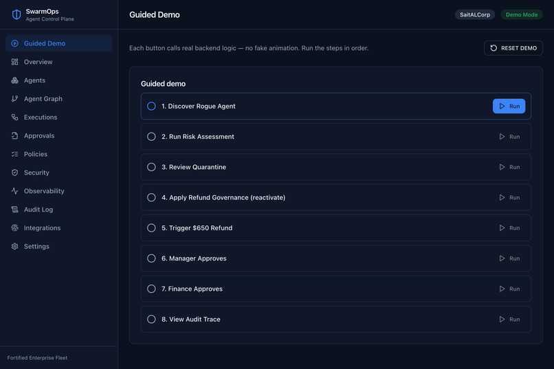 SwarmOps — Enterprise Agent Control Plane – screenshot 6