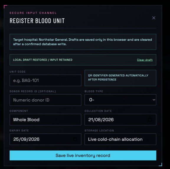 HAEMO CORE Smart Blood Management Platform – screenshot 4