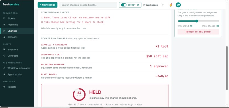 Docket — AI-Native Change Governance – screenshot 8