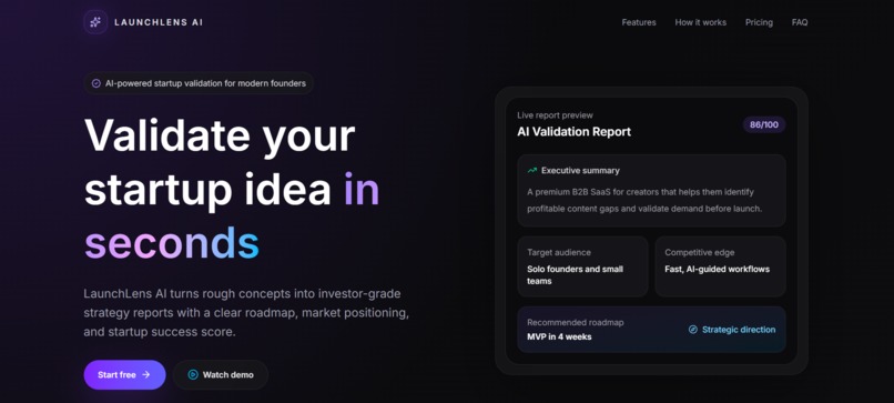 LaunchLens AI – screenshot 1