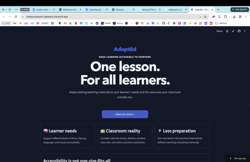 AdaptEd – screenshot 1