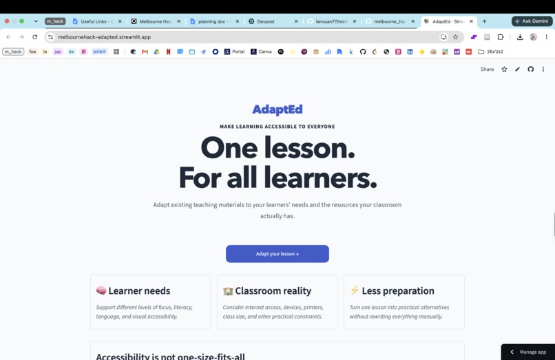 AdaptEd – screenshot 2
