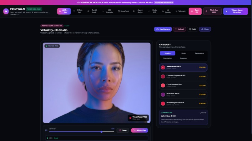 MirrorMuse AI — Autonomous Beauty & AR Concierge – screenshot 1