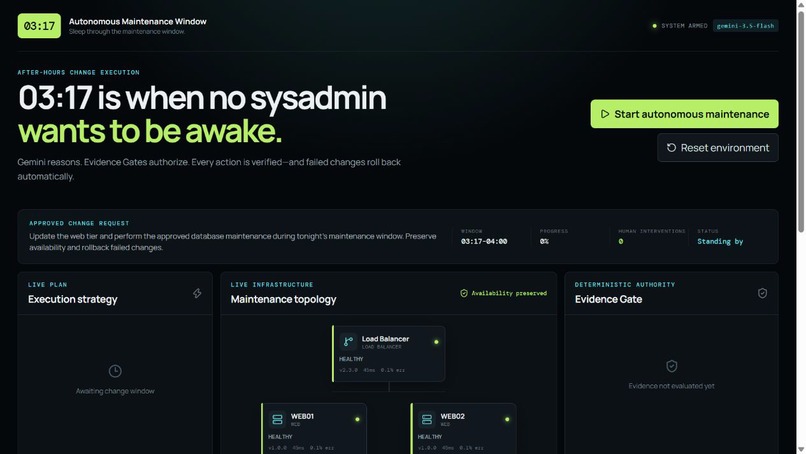 03:17 — Autonomous Maintenance – screenshot 1