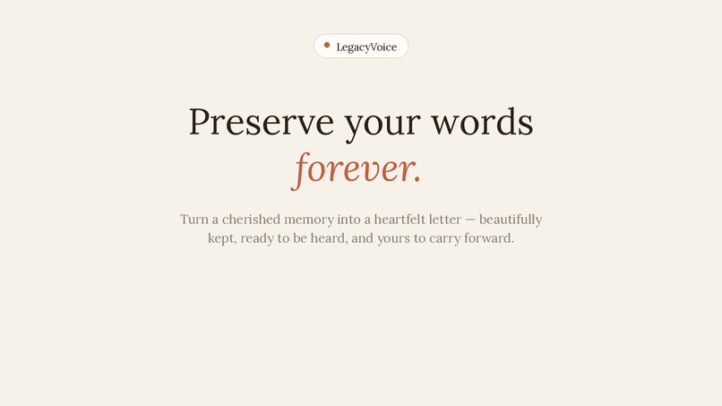 LegacyVoice – screenshot 1