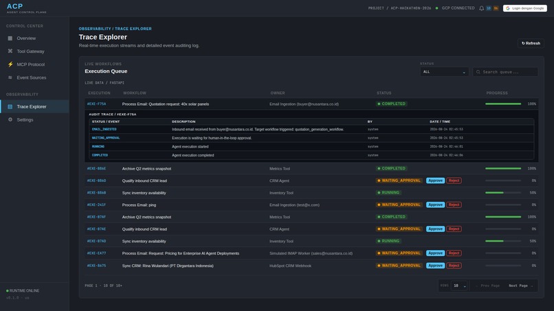 ACP - Agent Control Plane – screenshot 5