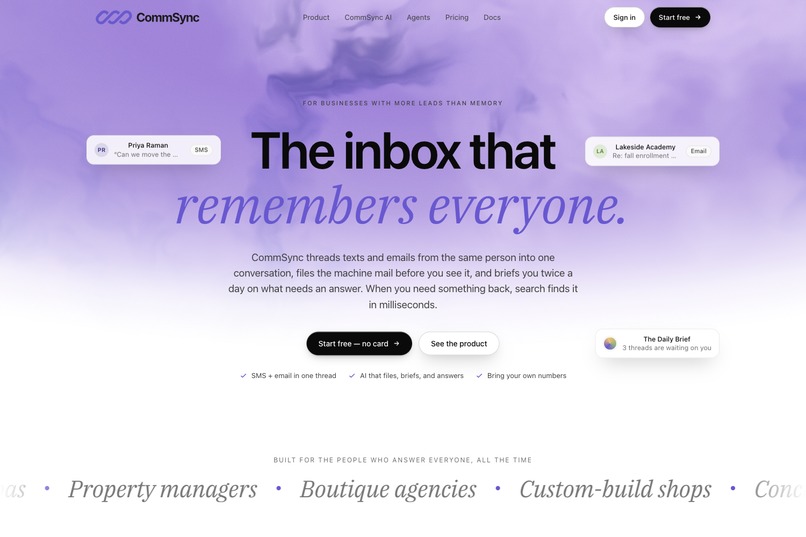 CommSync – screenshot 1