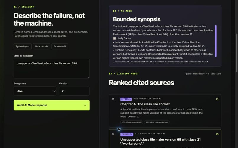 PatchSignal – screenshot 1