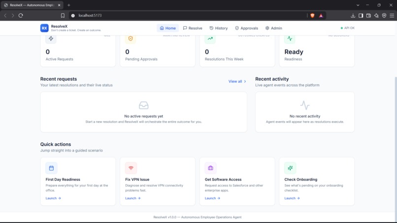 ResolveX — Autonomous Employee Operations – screenshot 4