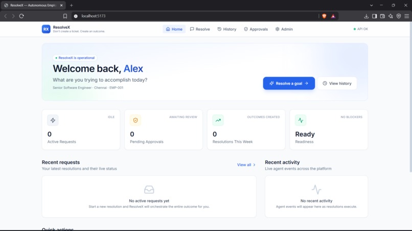 ResolveX — Autonomous Employee Operations – screenshot 5