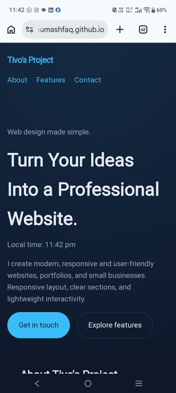 TIVO'S WEBSITE – screenshot 1