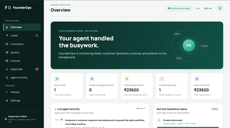 FounderOps – screenshot 1