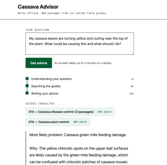 Offline Cassava Advisor – screenshot 1