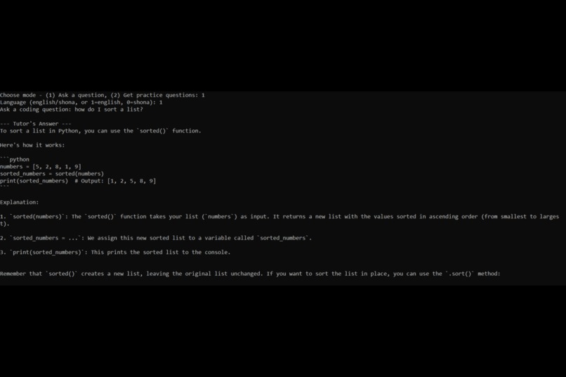 Offline Shona AI Coding Tutor – screenshot 1