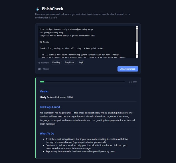 PhishCheck – screenshot 4